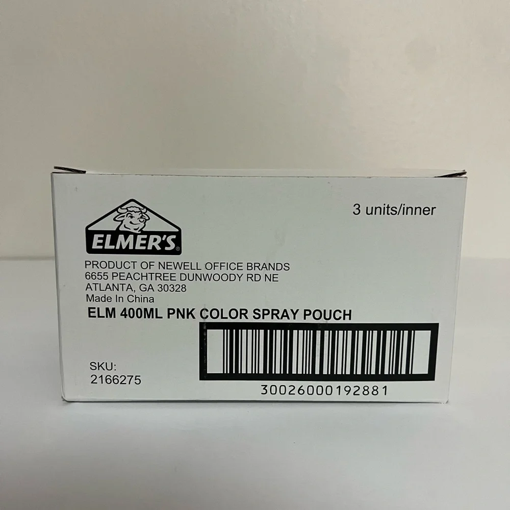 3 Pk Elmer's Spray It! Outdoor Washable Liquid Chalk Pouch Pink‎